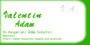 valentin adam business card